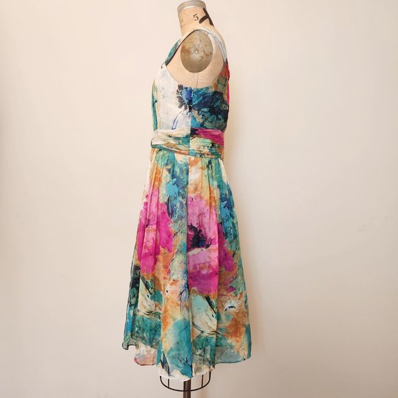 Watercolor Silk Dress - Picture 5 of 11